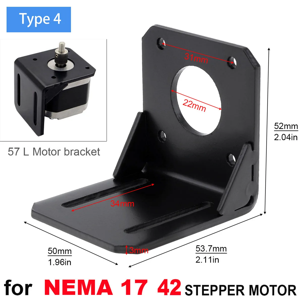 Motor Mounting Bracket For 370 380 385 390 395 555 550 545 540 750 755 775 795 NEMA17 NEMA23 JGY370 Worm DC Motor Holder Stand
