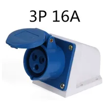 

Waterproof Mains Socket Connector Surface Mounted Inlet 16A/3P With Flap Power Cable Connector Plug And Socket
