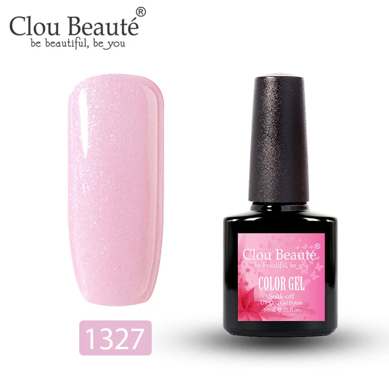 1327 Набор гель-лаков Clou Beaute UV Vernis, полуперманентный Праймер, верхнее покрытие, 10 мл, Гибридный Гель-лак для ногтей, маникюрный Гель-лак - Цвет: 1327