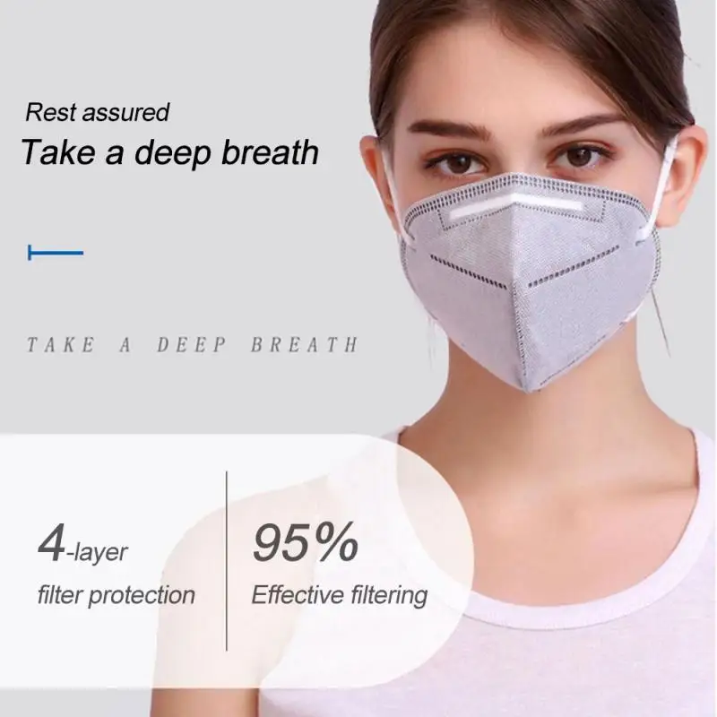 

N95 Mask Mouth Face Mask Dust Anti Infection KN95 Masks Respirator PM2.5 Saliva Filtered Air Filter Same As KF94 FFP2