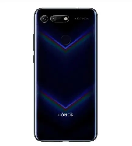 Черный Google Play Honor V20 6 ГБ 128 ГБ NFC 48MP+ 25MP камера Kirin 980 6," Fullview дисплей просмотр 20 супер зарядка мобильный телефон - Цвет: Черный