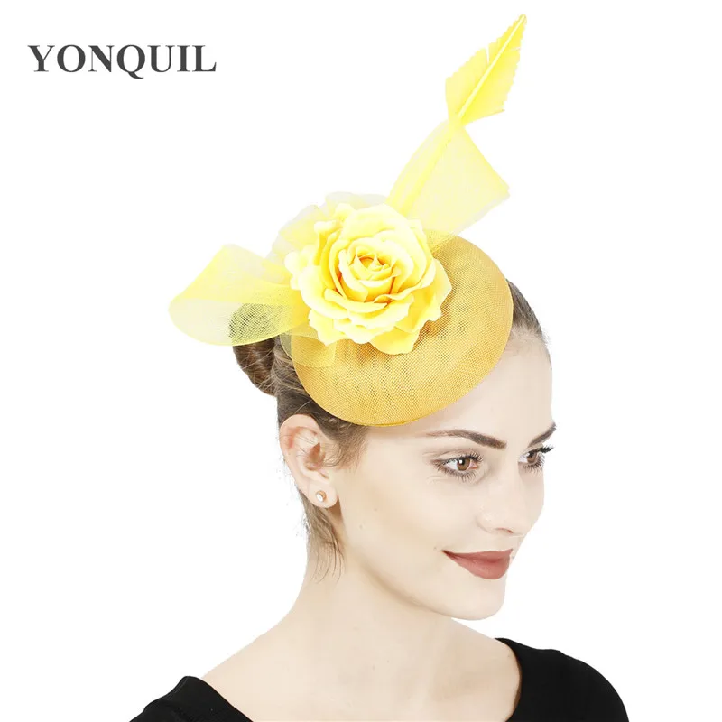 Yellow Millinery Headwear Fascinator 