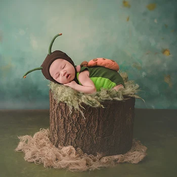 

Newborn Photography Props Bark Stake Posing Container Infantil Photo Shooting Accessories Natural Posing Props For Studio