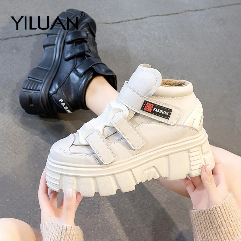 womens leather velcro shoes