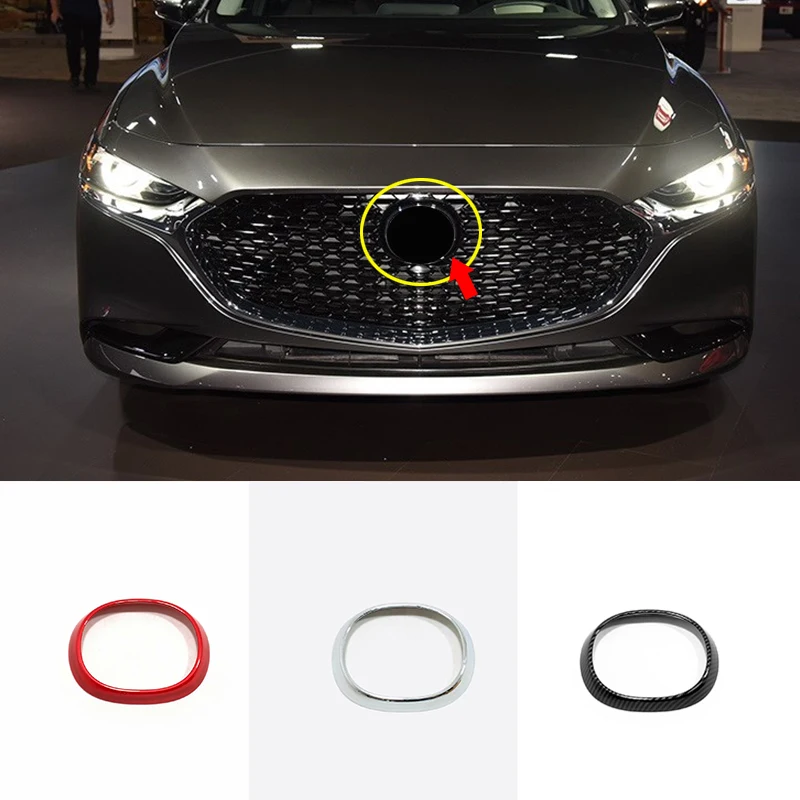 ABS Plastic For Mazda 3 2019 2020 accessories Car Front frame Decoration Cover Trim Sticker car styling 1pcs | Автомобили и