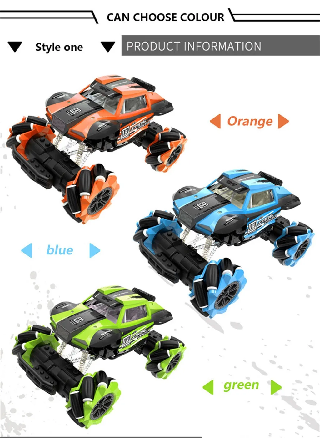 Stunt Drift Crawler RC автомобили 2,4G светодиодный пульт дистанционного управления 4WD танцевальные внедорожные игрушки подарки ударопрочная сильная 4WD система светодиодный свет