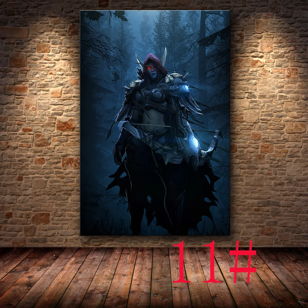 Без рамы Плакат Украшение живопись World of Warcraft 8,0 карта на HD холсте Картина на холсте настенная живопись холст - Цвет: 11