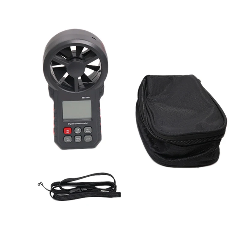 

WT87A LCD Digital Anemometer Thermometer Anemometer Wind Speed Air Velocity Temperature Measuring with Backlight