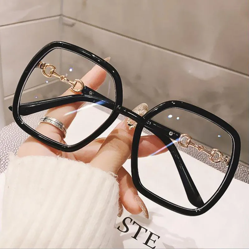 Fashion Square Gläser Rahmen Frauen Übergroßen Optische Transparent Spektakel Rahmen Vintage Brillen Dekoration Gläser Brillen