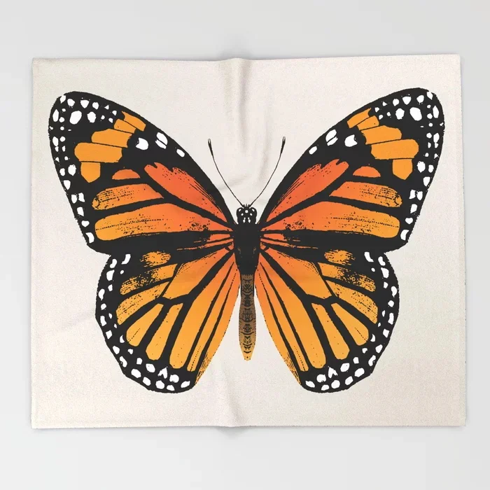 

Butterfly Blanket Monarch Butterfly Vintage Butterfly Fleece Blankets and Throw for Sofa Travel Christmas Decorations for Home