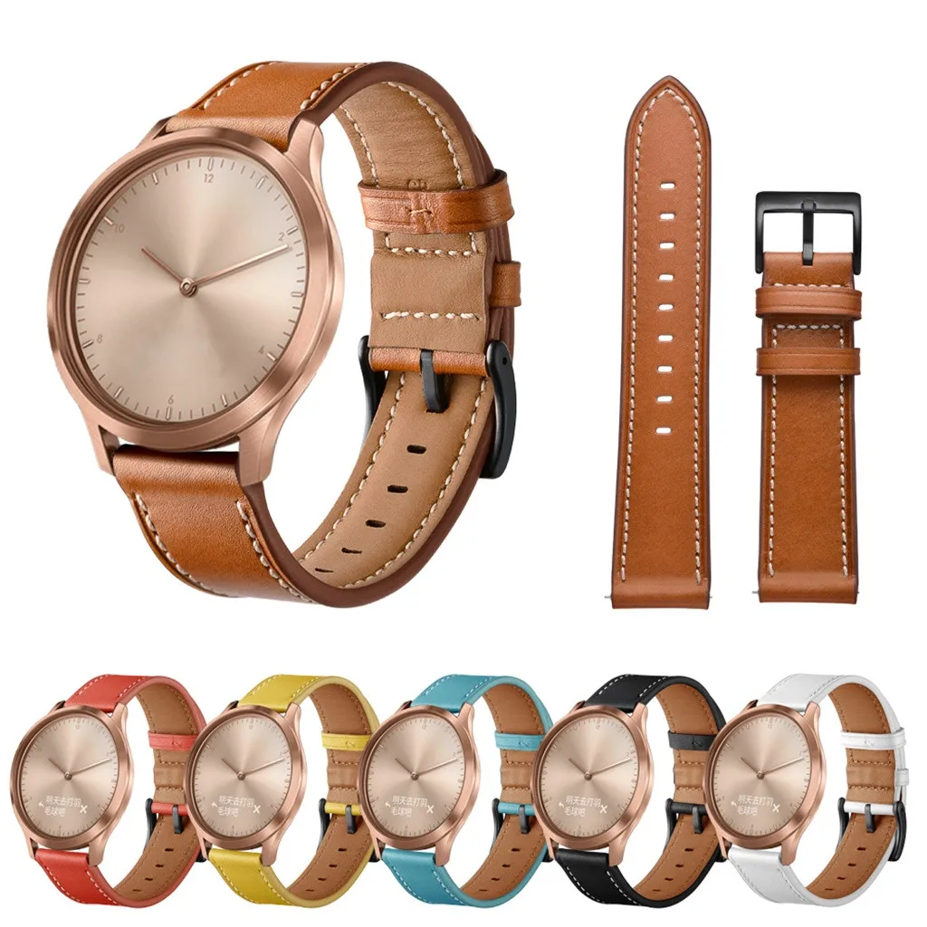 Ouhaobin 20 мм ремешок для Garmin vivomove HR часов Замена кожаный | Электроника