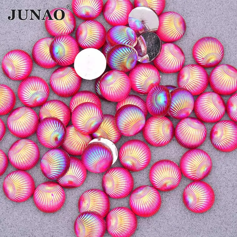 JUNAO 7x15 мм фиолетовый розовый AB Стразы Смола аппликация из страз с плоской задней частью драгоценные камни не Швейные конский глаз камни для одежды ремесла - Цвет: 10mm-Rose AB