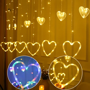 

Valentine's Day Gift Lights Multicolor Heart Shape String Light Wedding Party Decoration Fairy Anniversary Decorative Light D30