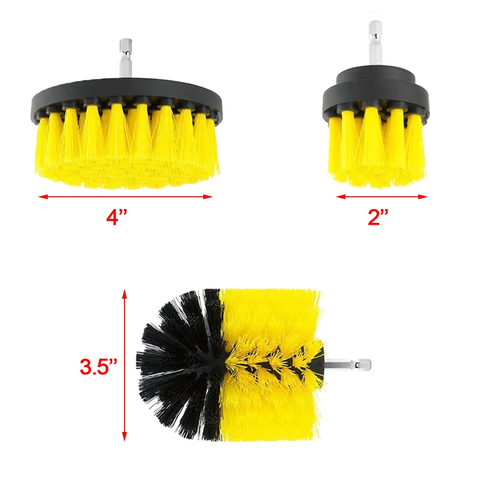 3 шт./компл. Мощность поломоечных щеток колеса автомобиля щетки дрель щетка для Ванная комната Ванна Душ плитка диски Стиральная инструмент для очистки