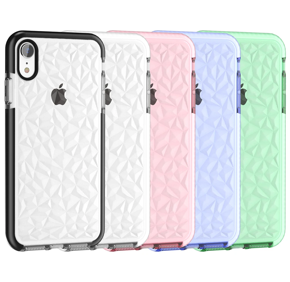 Алмазный Узор Двухцветный ТПУ чехол для телефона iPhone X Xs 8 7 6 6s plus XR Max | Мобильные