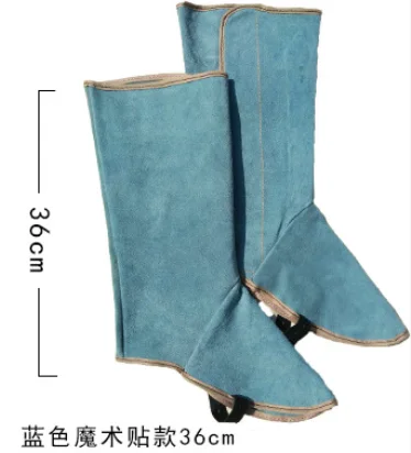 Hook And Loop Welding Leather Long Shoes Boots Fire Protection Welder Foot Cover Wear Insulation Safety | Безопасность и защита