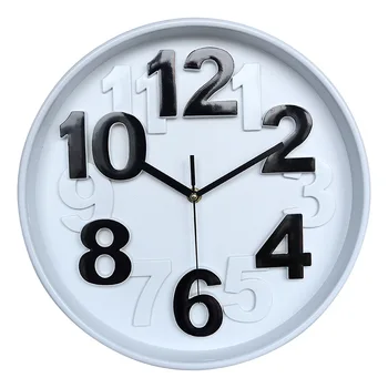 

Creative Simple Wall Clock Silent Quartz White Clock Mechanism Nordic Design Glass Round Zegar Scienny Home Decoration BW50WC
