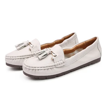 

Women Shoes 2020 Shallow mouth Loafers Fringe Egg Roll Shoe Soft Flats Shoes Fashion Trend Casual Wild Female Footwear