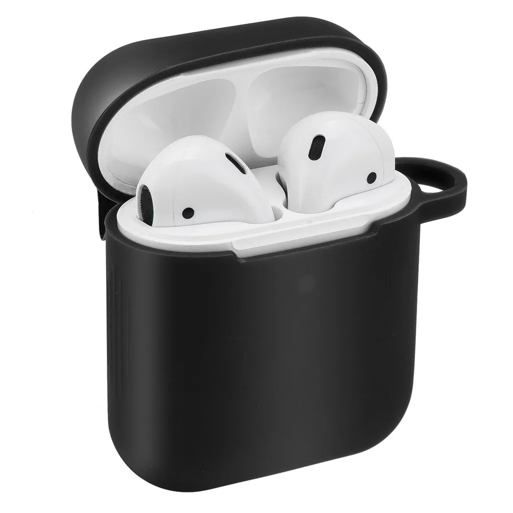 VOBERRY, портативный аксессуар для гарнитуры, набор для Airpods 2& 1, чехол для зарядки, силиконовый защитный чехол и брелок с помпоном, ремешок 829#2
