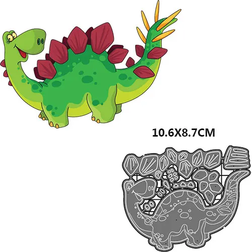 Милый динозавр Юрского периода режущий трафарет для мальчиков на день рождения для бумажных открыток для скрапбукинга - Цвет: NO.3