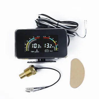 

Car LCD Digital Voltmeter Gauge w/ Emperature Sensor Oil Pressure Sensor