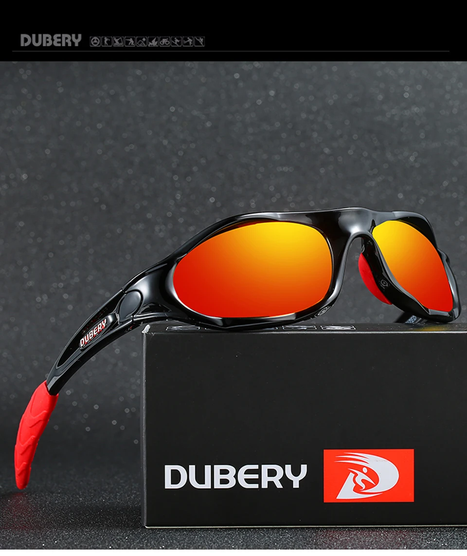 DUBERY бренд дизайнерские армейские очки поляризованные солнцезащитный очки мужские блокировки, солнцезащитные очки для вождения автомобиля, черный глаз, стекло Мужские oculos de sol masculino