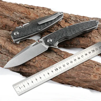 

Free shipping sharp steel imports blacksmithing camping tool folding knife wood handle outdoor self-defense knife