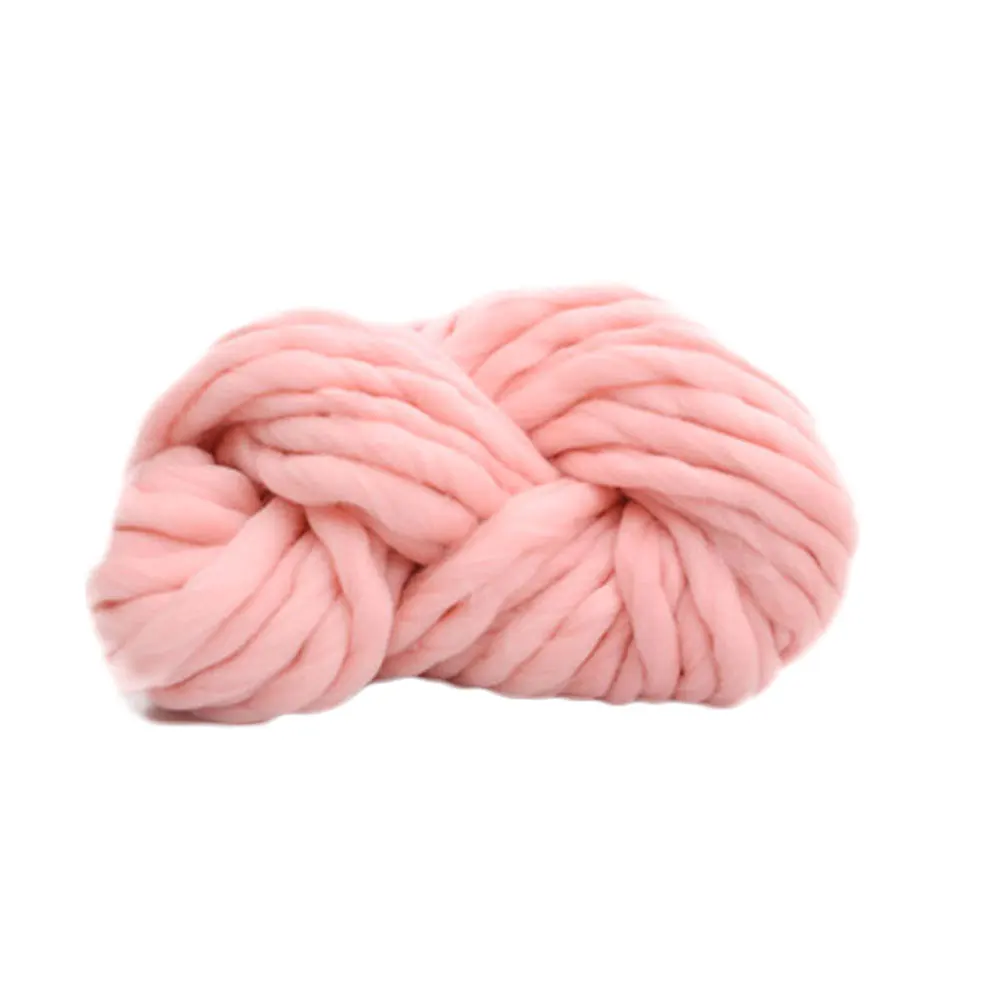 Meat pink 250g DIY Chunky Woolen Yarn Iceland Knitting Wool Handmade Comfortable - Цвет: Meat pink