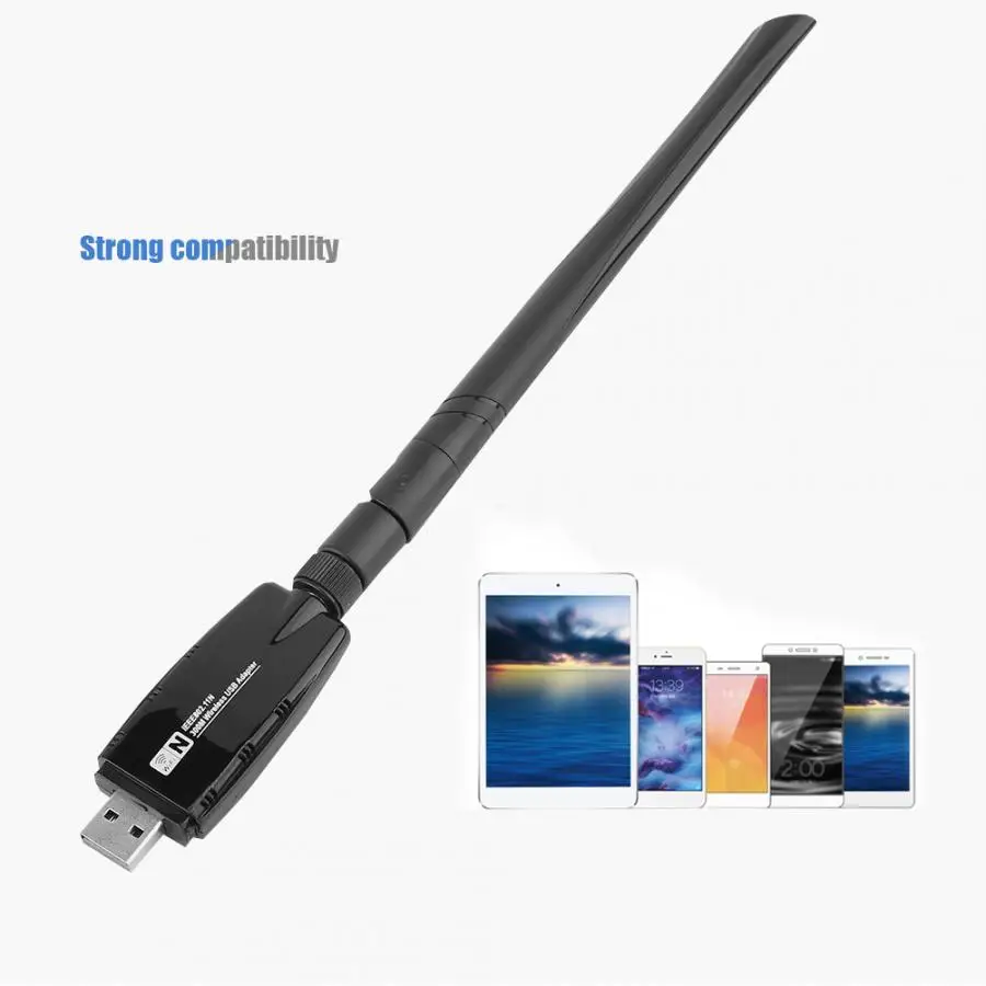 Беспроводной сетевой адаптер 300 Мбит/с USB2.0 wifi адаптер с 5dBi внешняя смарт-антенна для настольного ноутбука