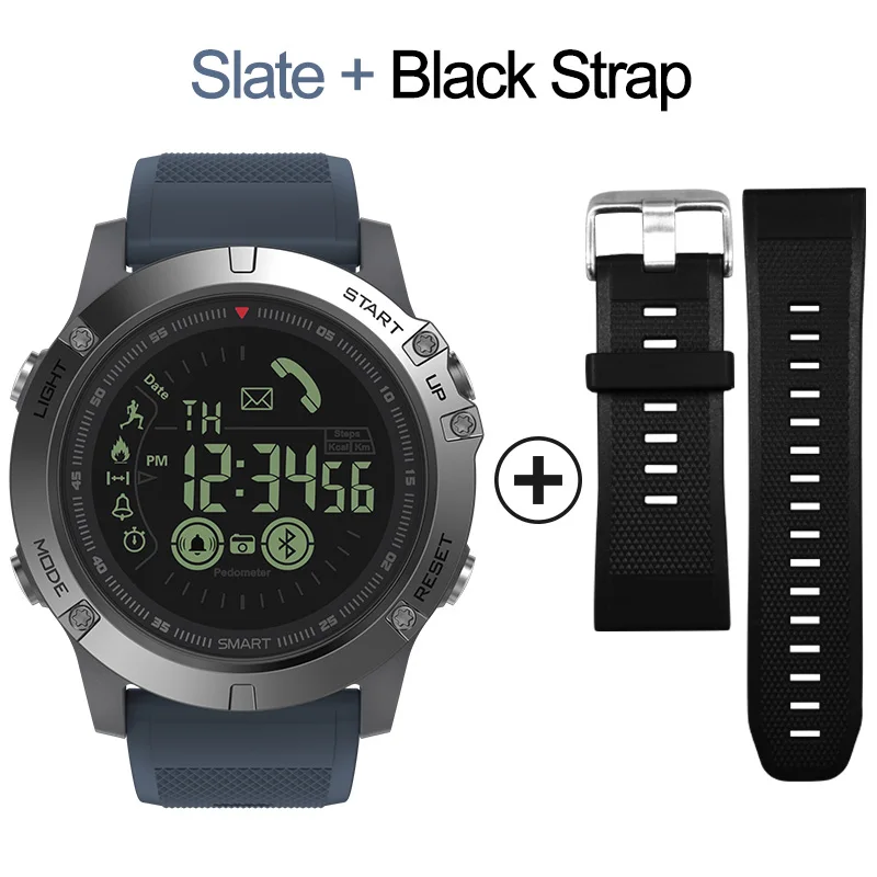 Оригинальные спортивные Смарт-часы Zeblaze VIBE 3, 33 месяца, время ожидания, 24 часа, всепогодный мониторинг, Смарт-часы для IOS и Android - Цвет: SlateBlack