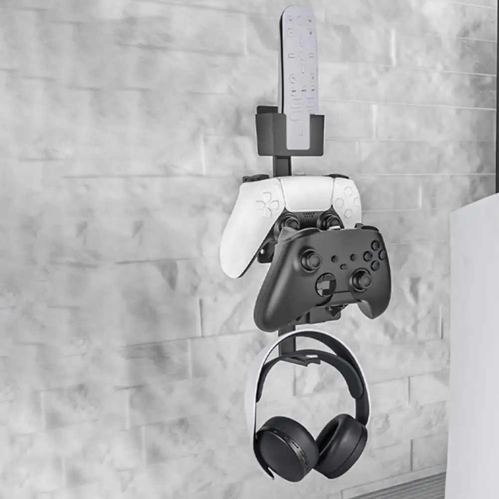 

Space Saving Wall Mount Stand Easy Installation Practical ABS Game Controller Headset Hanger Holder for xbox-PS4 PS5 Switch