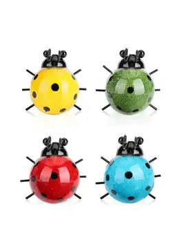 

4PCS Metal Ladybugs Garden Fence Wall Art Decoration Outdoor Wall Sculptures