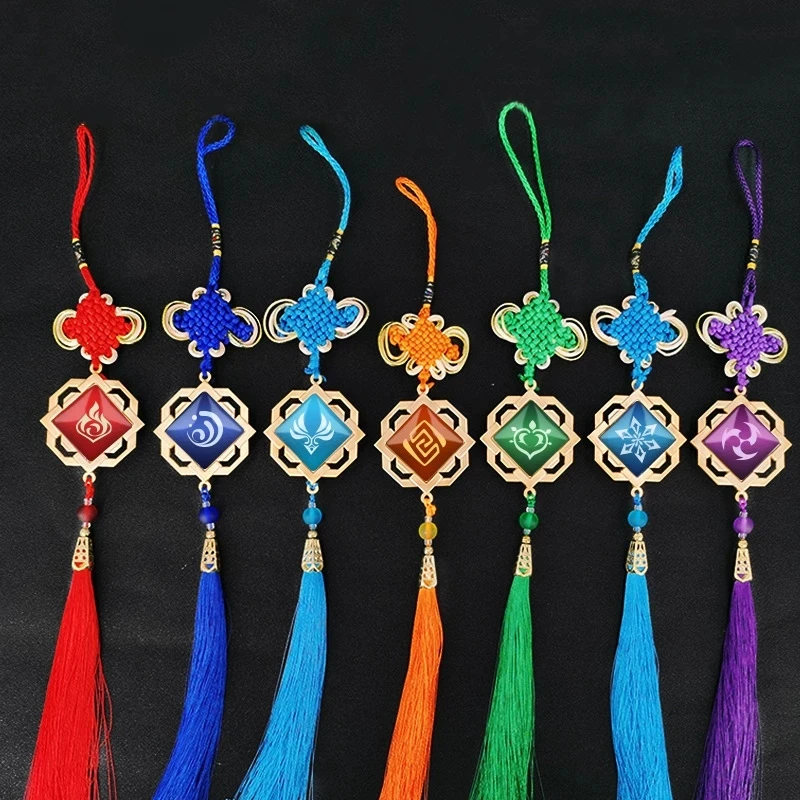 

Game Genshin Impact Eyes Of God Waist Badge Bag Accessories Game Props Tassel Pendant Otaku Gift