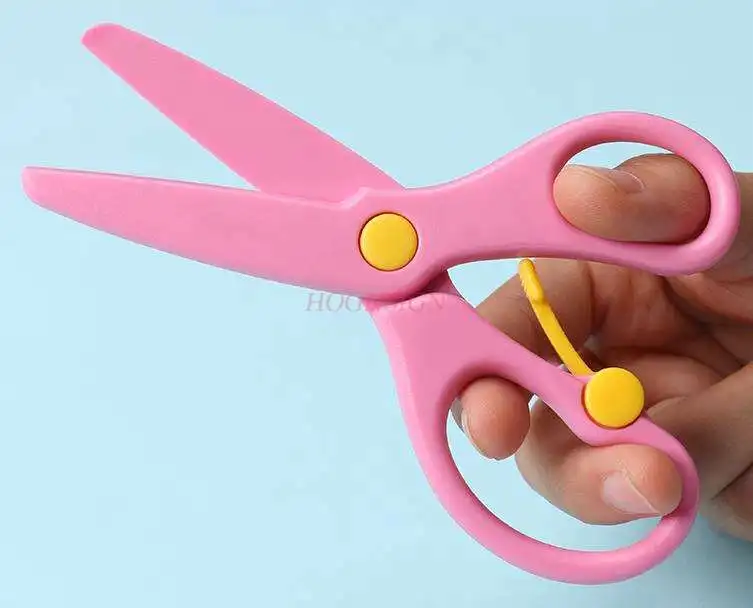 Portable multifunctional art children's scissors do not hurt hands plastic  scissors for kindergarten elementary school art class - AliExpress