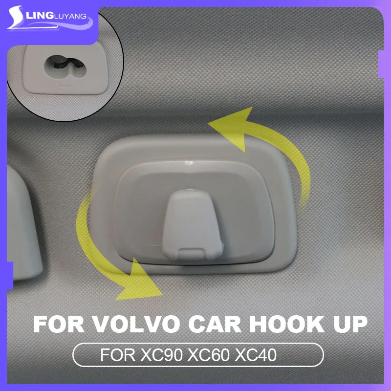 2 Pcs Car hanger hooks rear row for VOLVO XC40 XC60 V90 16-20 S90