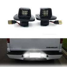 

White LED License Plate Light Rear Bumper Tag Lamp Assembly For 1994-2002 Chevrolet S10 Pickup LED Number Lamp Canbus error free