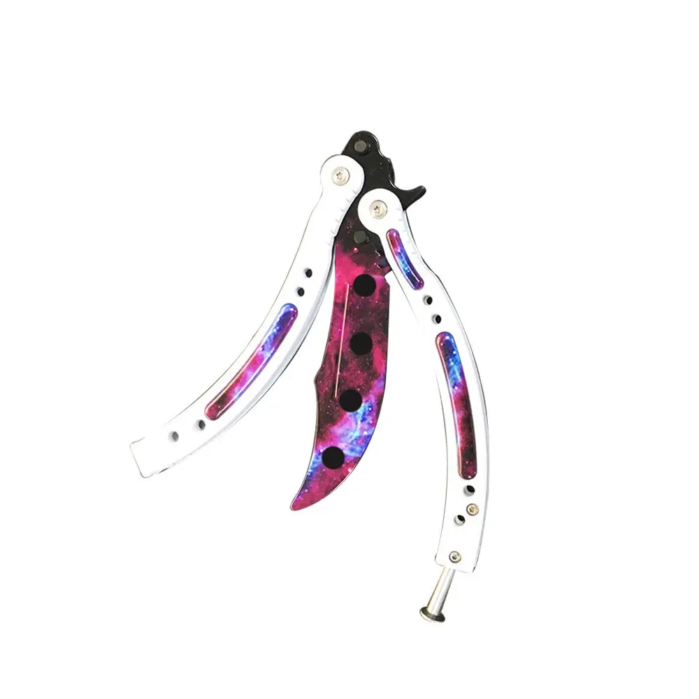 1088 Бабочка в ноже balisong Karambit складной нож Лезвие подарок для мужчин тренировочный нож Практичный Нож не заточенный с отверткой - Цвет: 1088