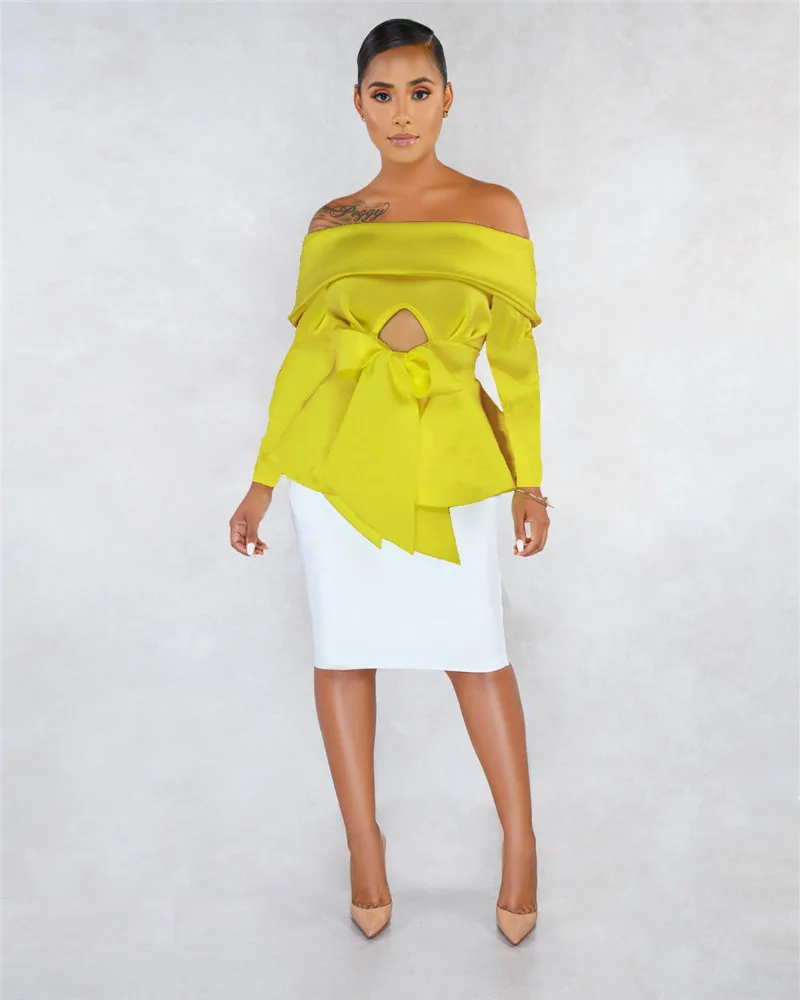 Off на плечо Peplum Топ Для женщин куртка пальто