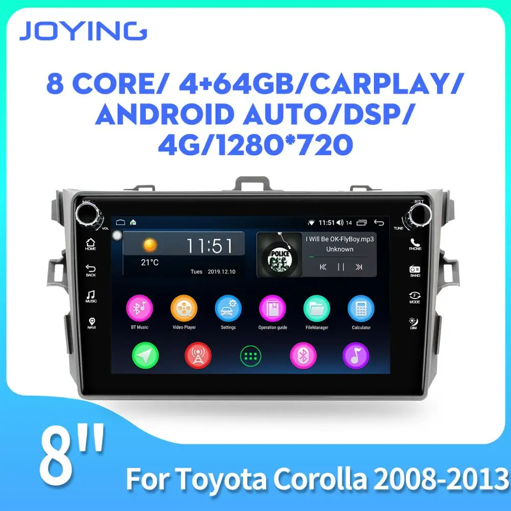 

Android car radio 2GB/4GB head unit HD GPS system Navigation DSP no DVD player for Toyota Corolla 2008 2009 2010 2011 2012 2013