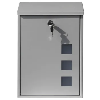 

Galvanized Sheet Wall Mounted MailBox Letter Box Lockable Secure Mail Letter Post Box Mailbox Post Box for Garden Ornament Decor