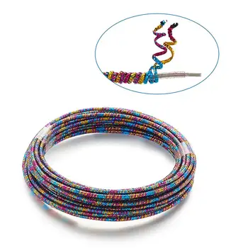 

2 bundle Polyester Cord Covered with Aluminum Wire For Jewelry Earring Pendant Accessories Making