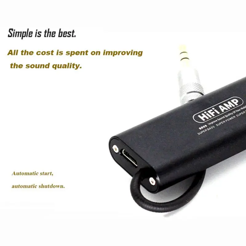 Portable Small Audio HiFi Amplifier Rechargeable Stereo Headphone Earphone Power Amplifier Useful Earphone Power Amplifier