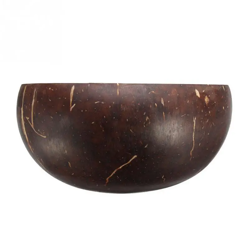 1pc Vintage Natural Coconut Shell Bowl Eco-Friendly Ice Cream Bowls Creative Fruit Bowl Handicraft Art Work Decoration