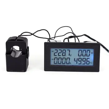 

110V 220V 380V Three-Phase AC Ammeter Multifunctional Digital Display Power Frequency Tester AC60-500V 20A Split Type Sale