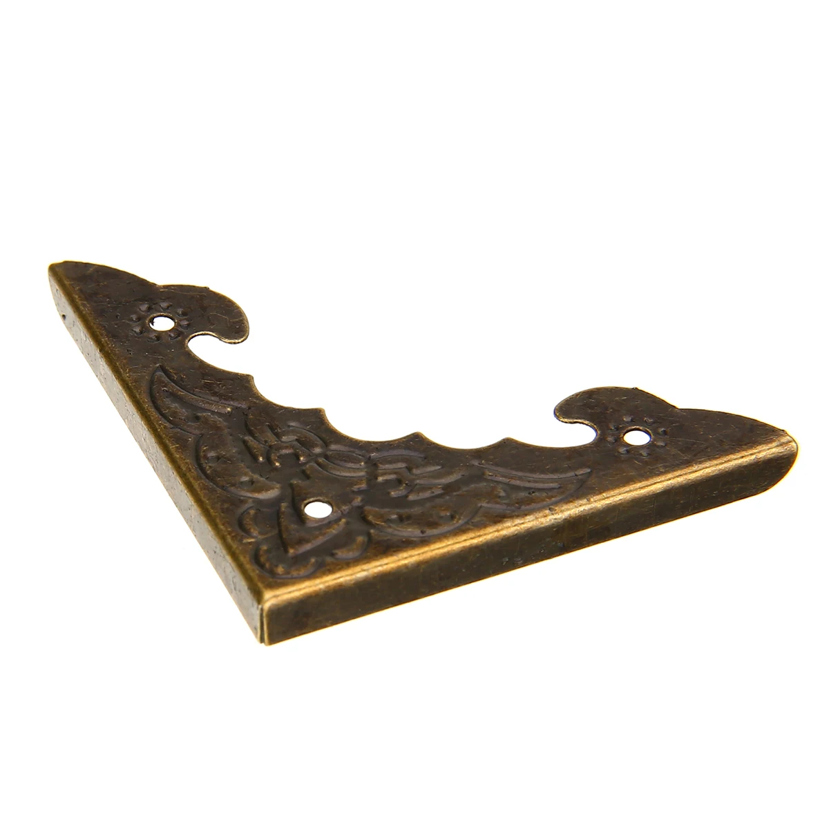 12pcs Retro Antique Jewelry Box Corner Protector Wooden Furniture Case Box Corner Bronze Bat Carved DIY Metal Crafts Protector