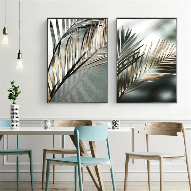Golden-Palm-Leaf-Plant-Canvas-Painting-Botanical-Nordic-Wall-Art-Poster-Print-Scandinavian-Decoration-Picture-Artwork (2)