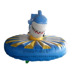 Inflatable Bull Ride Sports Game Shark Design Inflatable Bouncer Combo Outdoor Game Toy For Children And Adult