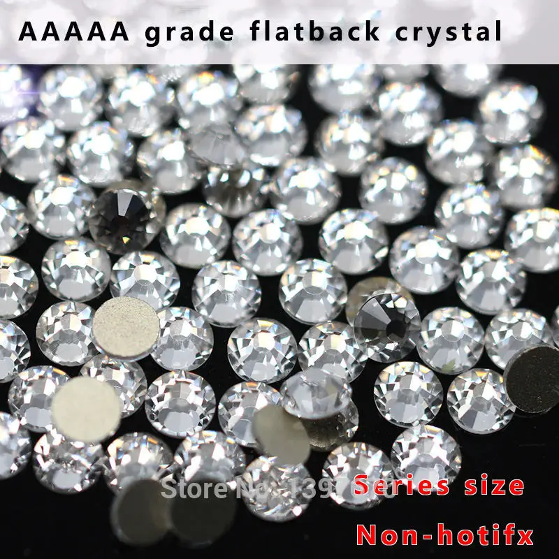 

AAAAA grade 99% Similar Swa Crystal Clear non-hotfix Flatback rhinestone Nail Decoration 3D Nail Art Rhinestones all size