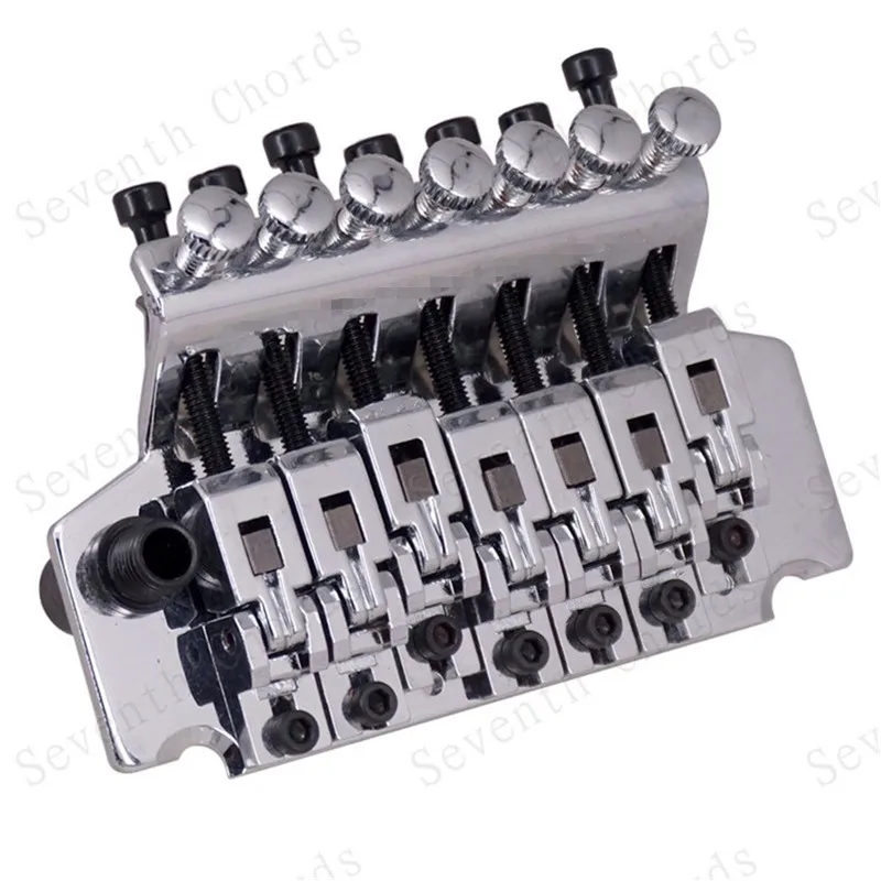 7 Strings Electric Guitar Tremolo Bridge Silver Locking Systyem Musical