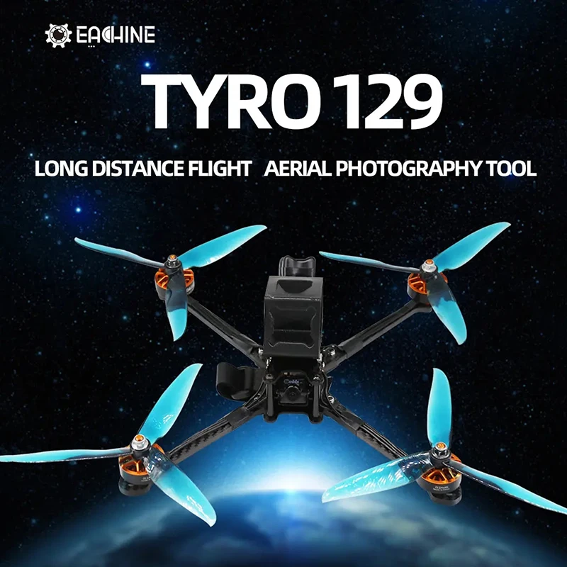 Дрон гоночный Eachine Tyro129 7 дюймов 275 мм FPV с Caddx.us Turbo F2 камера BN-220 GPS модуль F4
